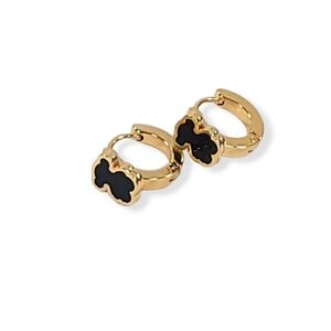New! Women's Stainless Steel TOUS earrings. Black